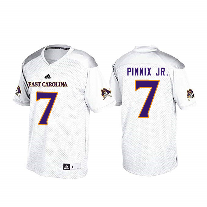 Men #7 Darius Pinnix Jr. ECU Pirates College Football Jerseys Sale-White
